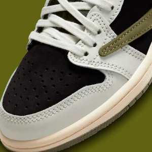 Travis scott air kordan 1 Low Olive Reverse Mocha Release